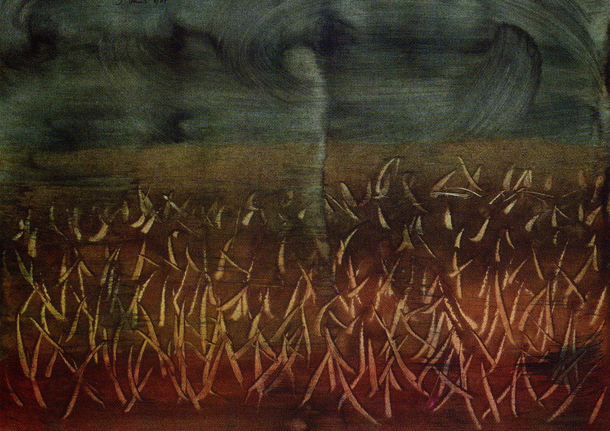 blauer-sturm-1984-Aquarell-24 x 32cm copyright: Ingrid Gans