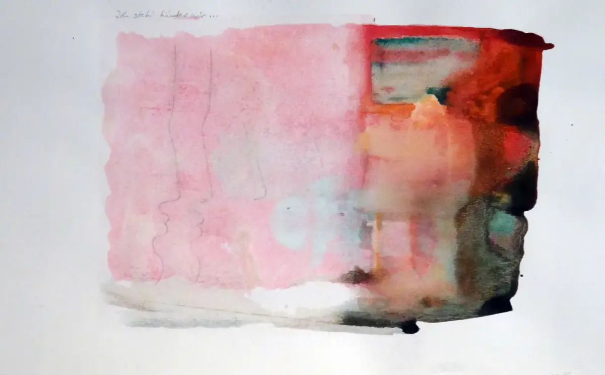 Ich steh' hinter mir - Aquarell von Ingrid Gans